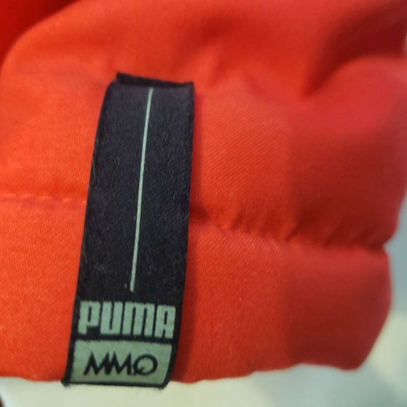Puma Puffer Vest Red Sweater Pattern Zip Up Adult Med Sport Lifestyle - Picture 12 of 12
